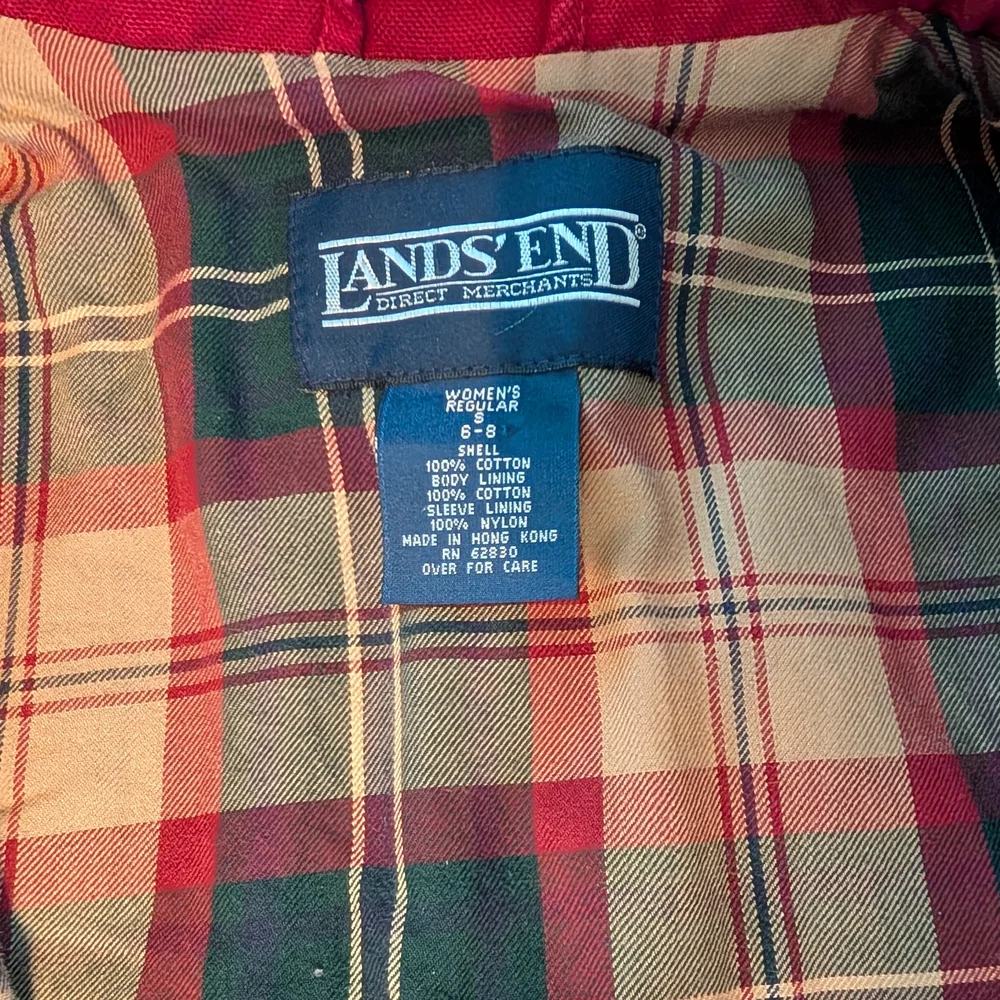 Lands' End Plaid Jacket with Red Accents - Picture 2 of 4